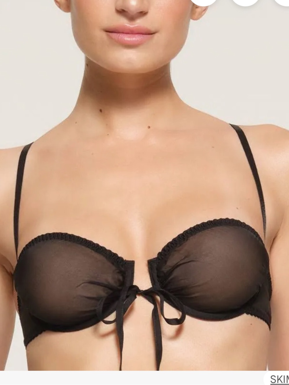 SKIMS Sheer romance balconette bra